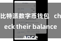 比特派数字币钱包   check their balance