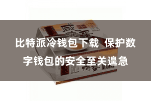 比特派冷钱包下载  保护数字钱包的安全至关遑急