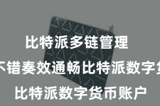 比特派多链管理  用户就不错奏效通畅比特派数字货币账户